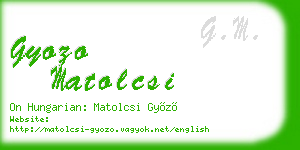 gyozo matolcsi business card