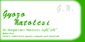 gyozo matolcsi business card